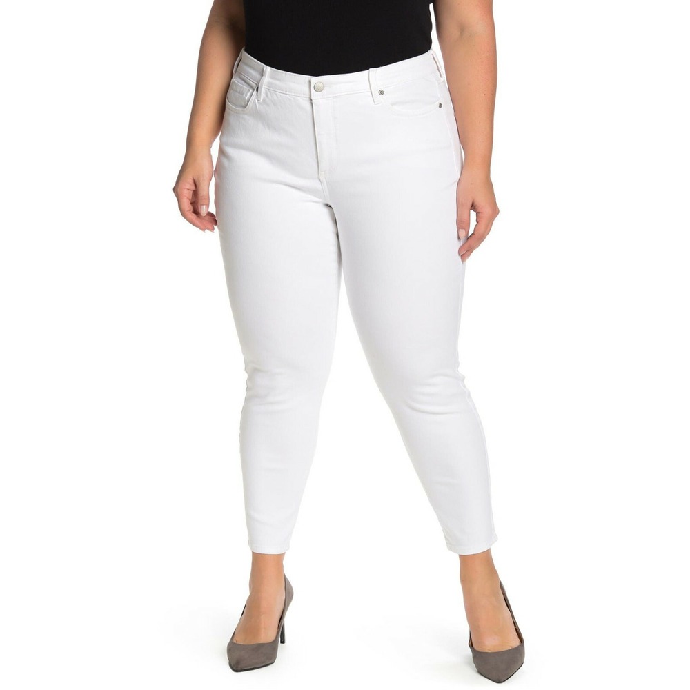 NYDJ Women White Skinny Ankle Jeans Lift Tuck WFOZ2633 26W New